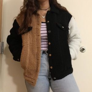 Colorblock Sherpa Jacket
